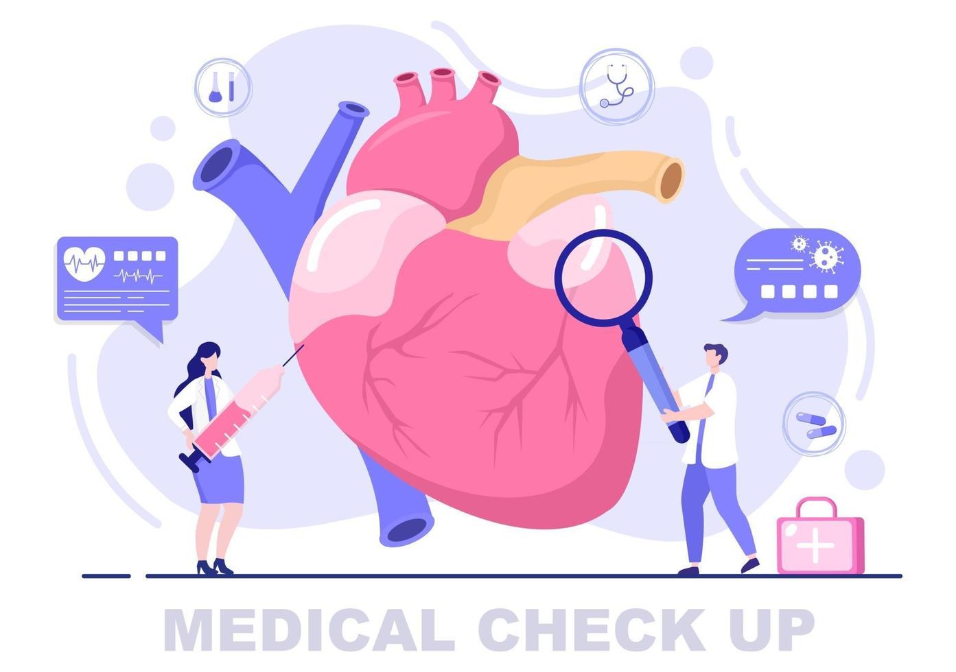 Medical Health Check up Background vector