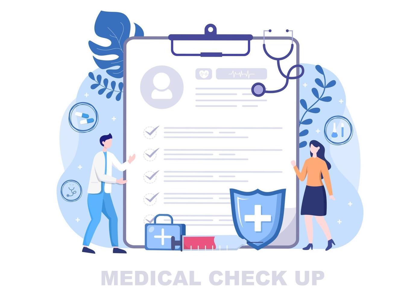 Medical Health Check up Background vector