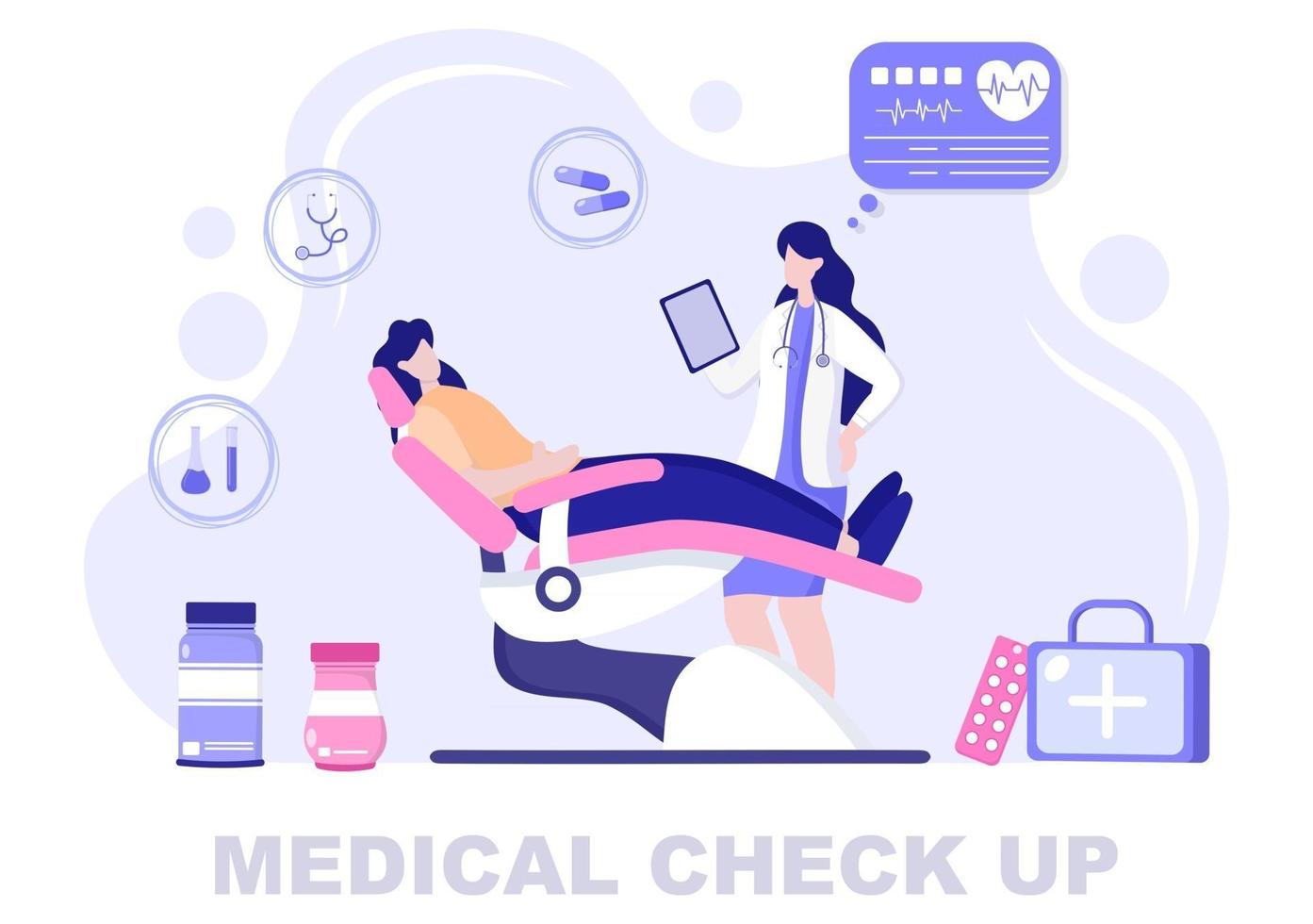 Medical Health Check up Background vector