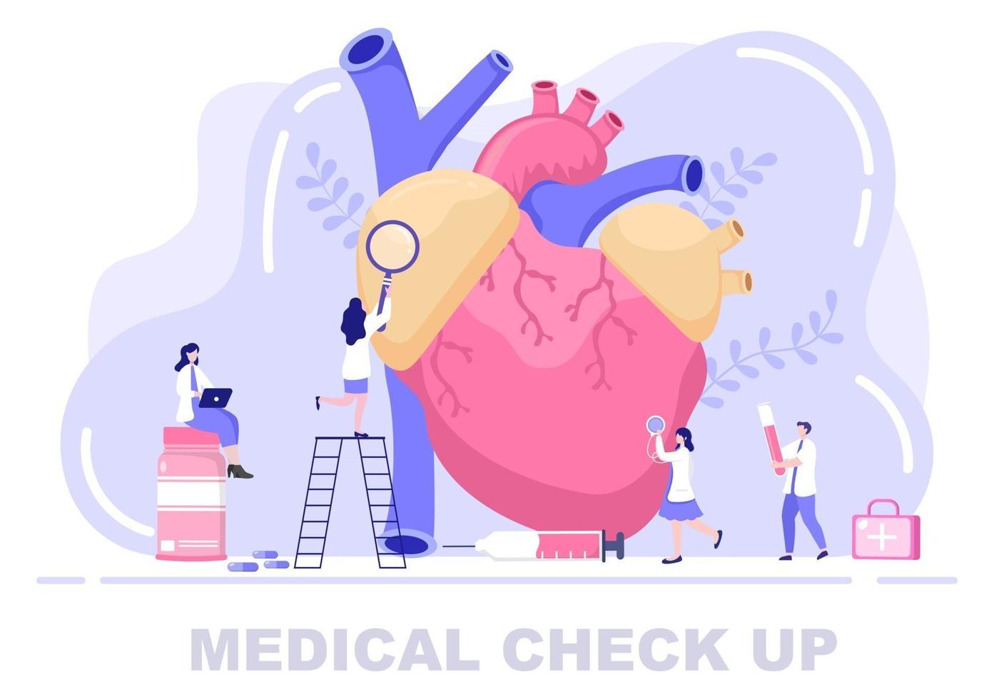 Medical Health Check up Background vector