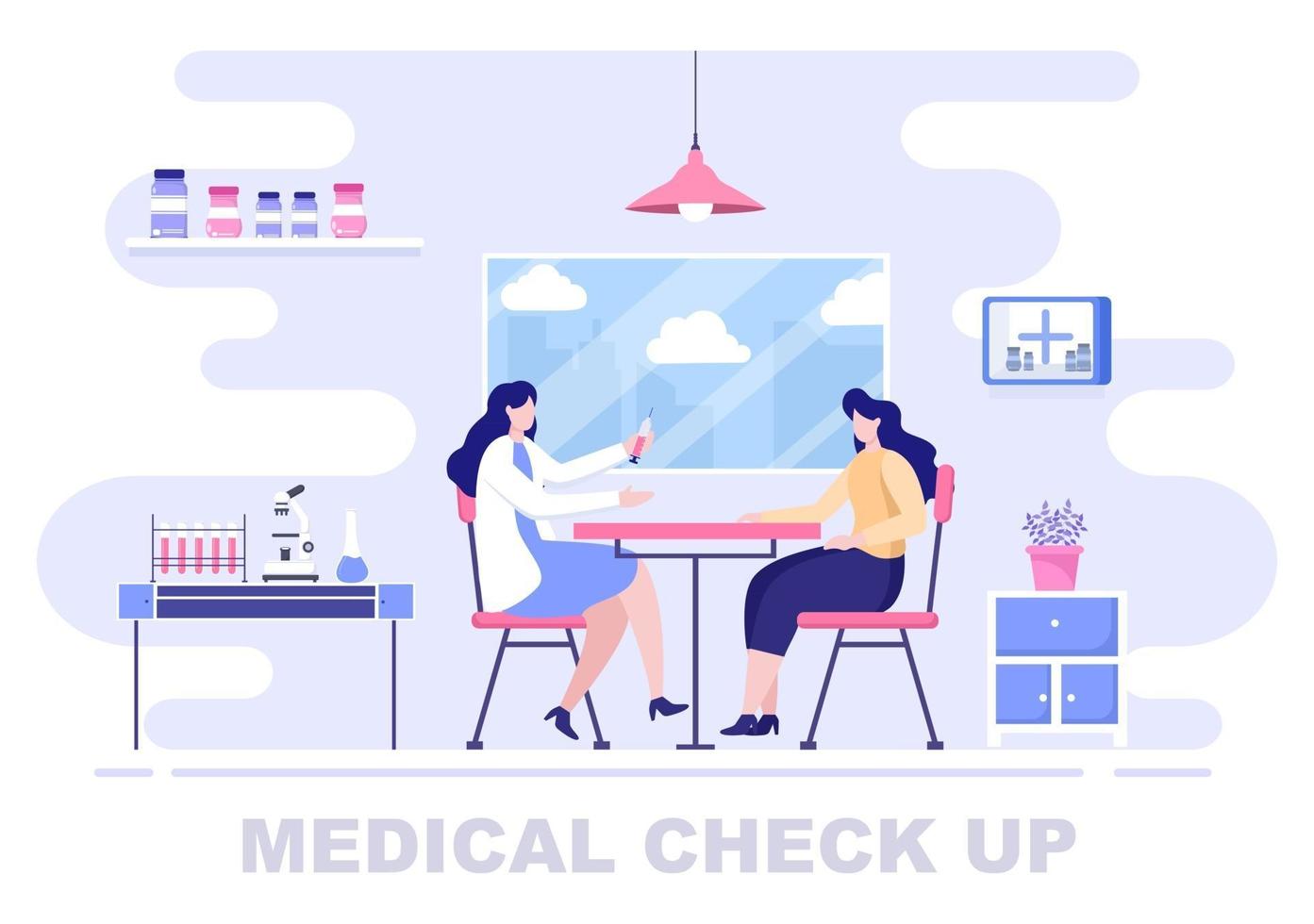 Medical Health Check up Background vector