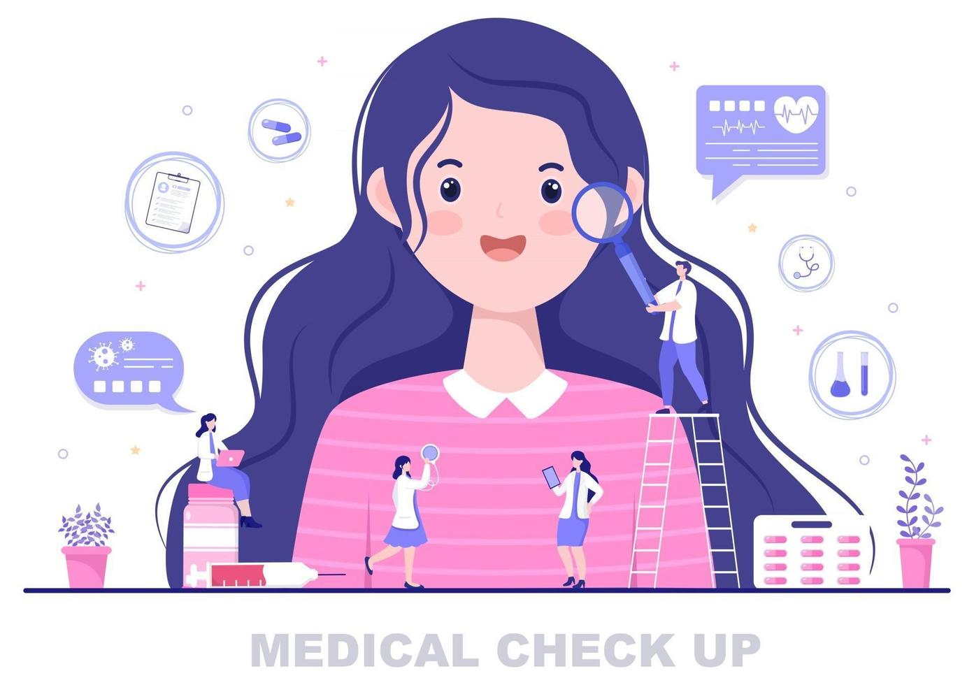 Medical Health Check up Background vector