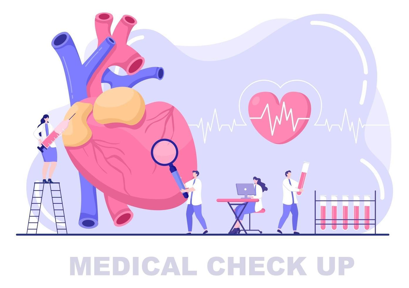 Medical Health Check up Background vector