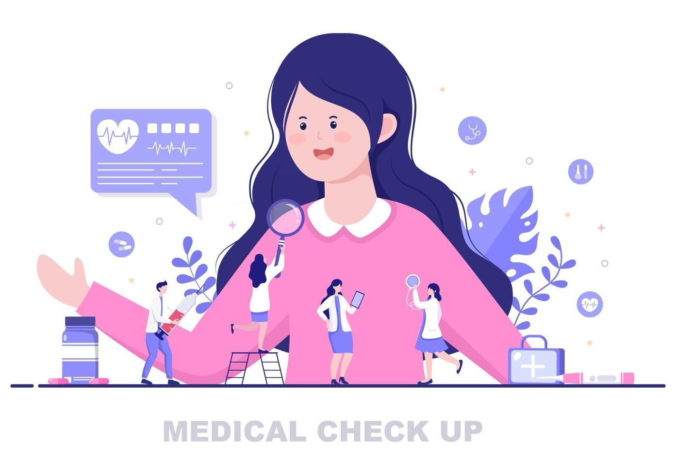 Medical Health Check up Background vector