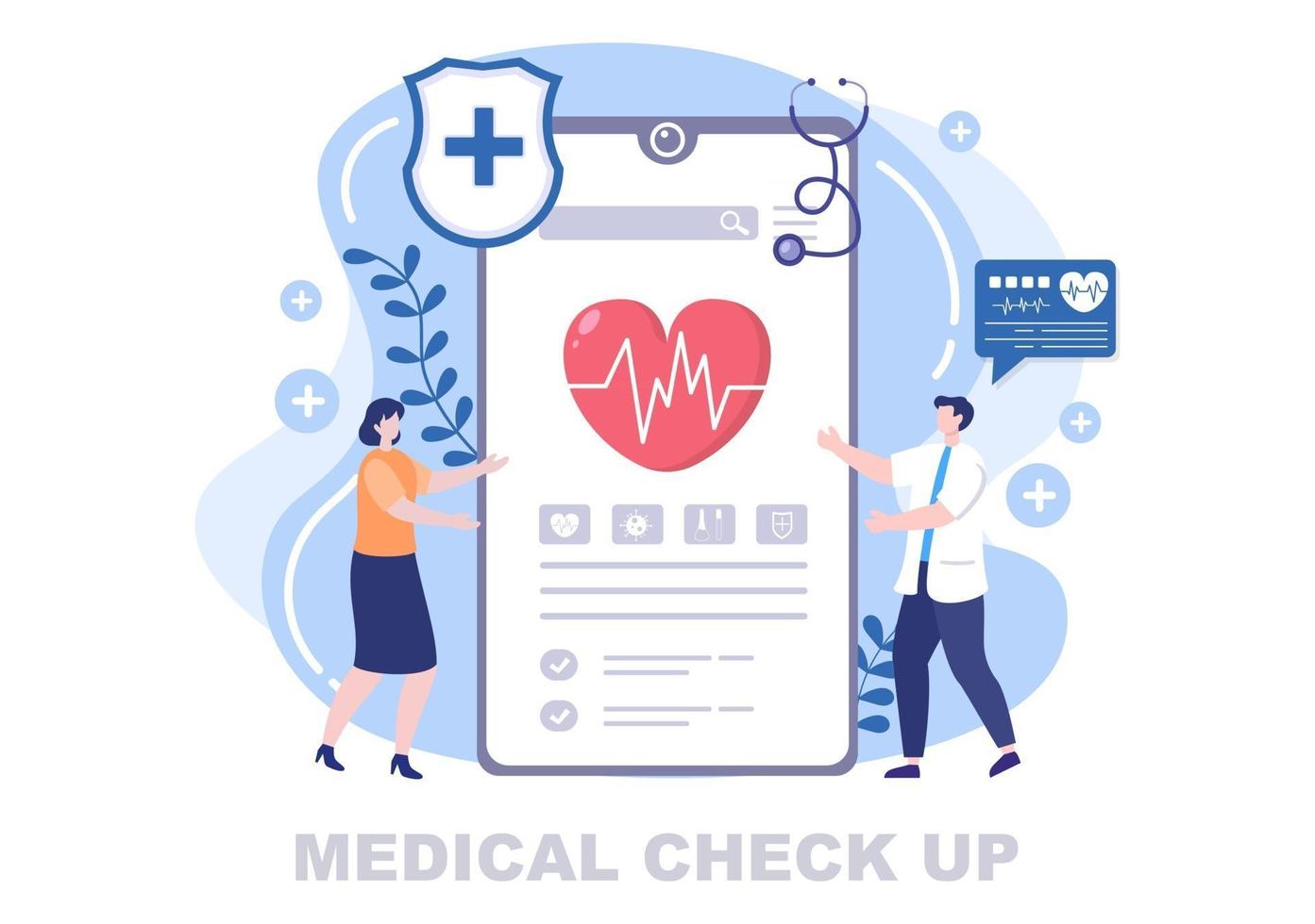 Medical Health Check up Background vector