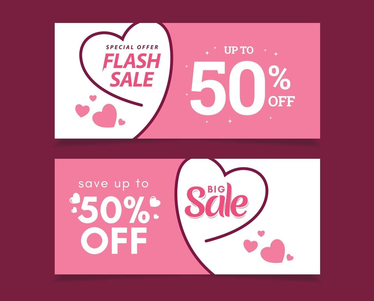 Lovely day sale banners template. vector