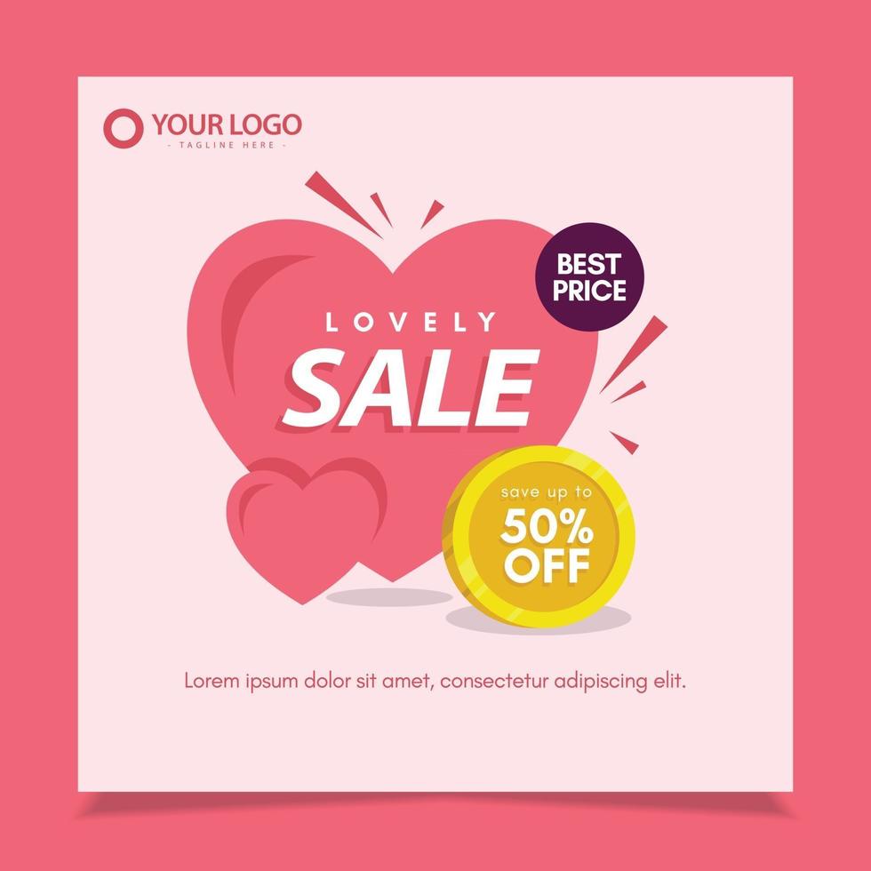 Lovely day sale banners template. vector