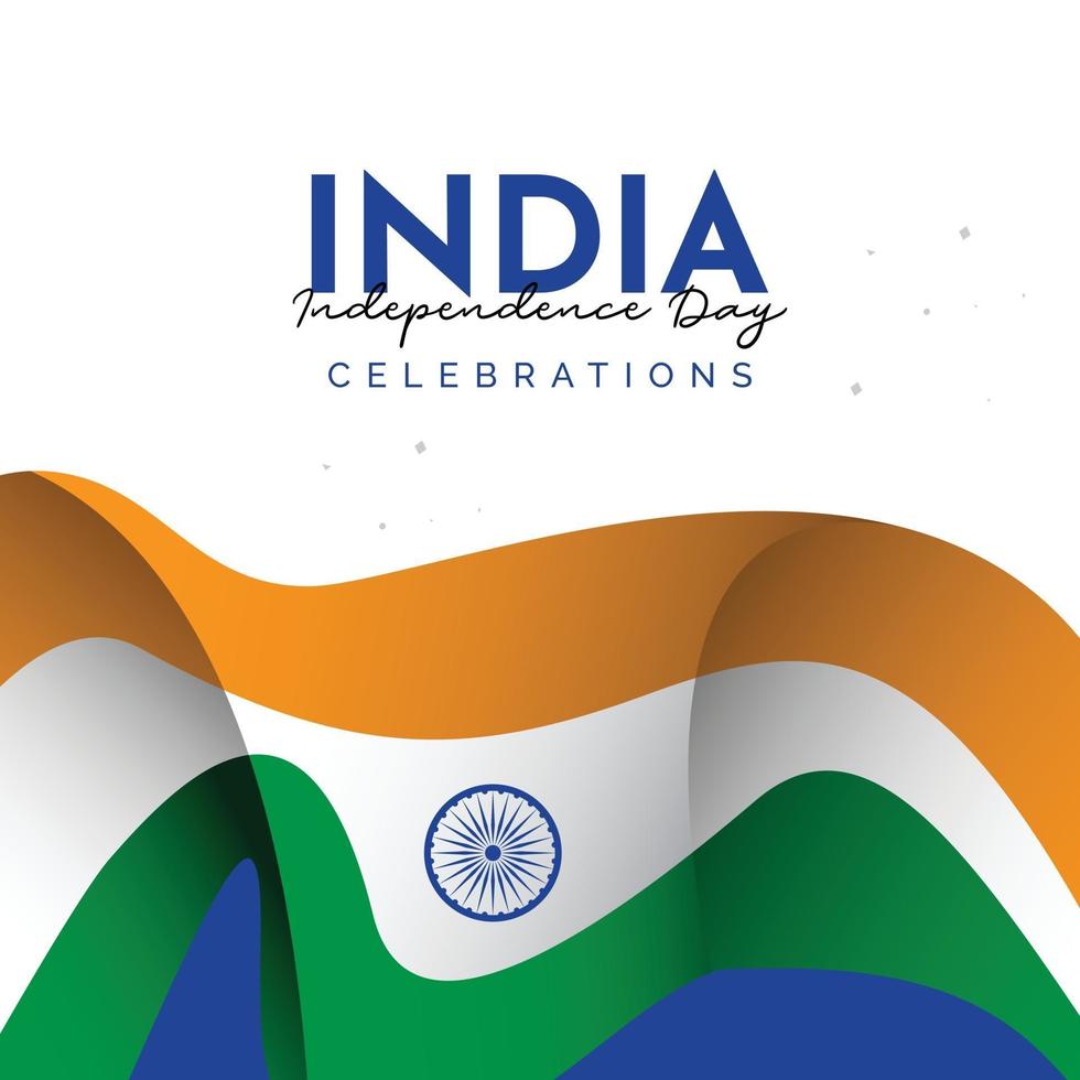 Plantilla de banner del día de la independencia de India. vector