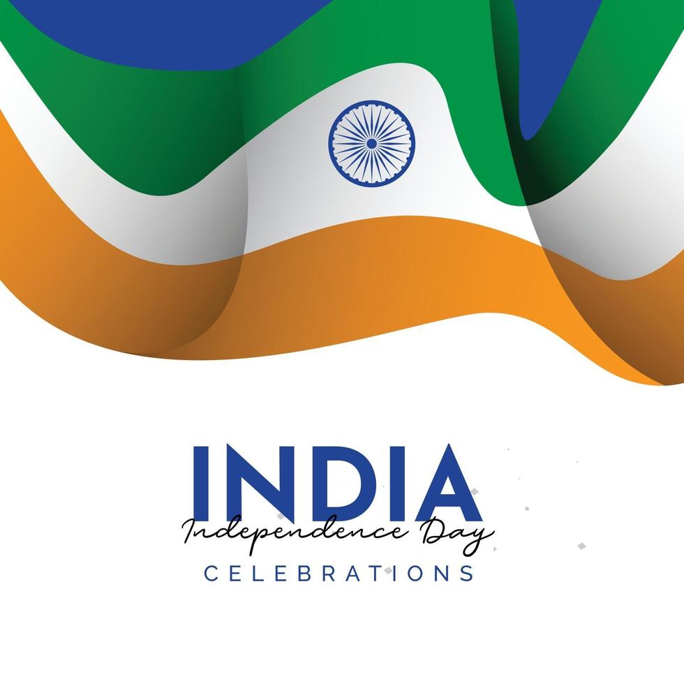 Plantilla de banner del día de la independencia de India. vector