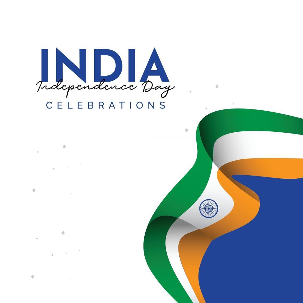 Plantilla de banner del día de la independencia de India. vector