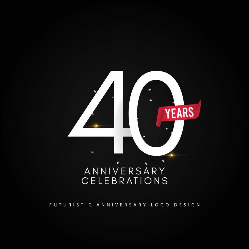 40 years anniversary design template. vector