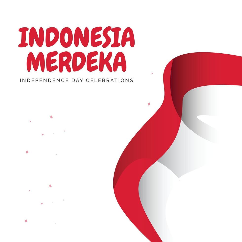 Indonesia independence day banners template. vector