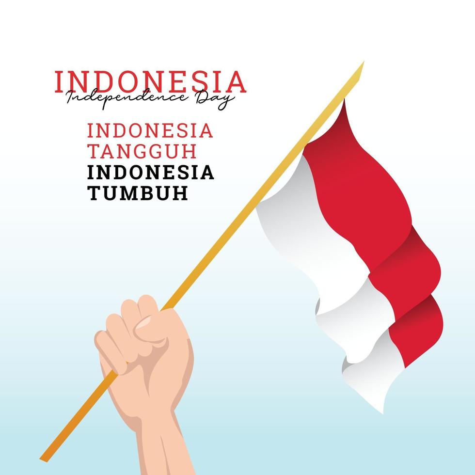 Indonesia independence day banners template. vector