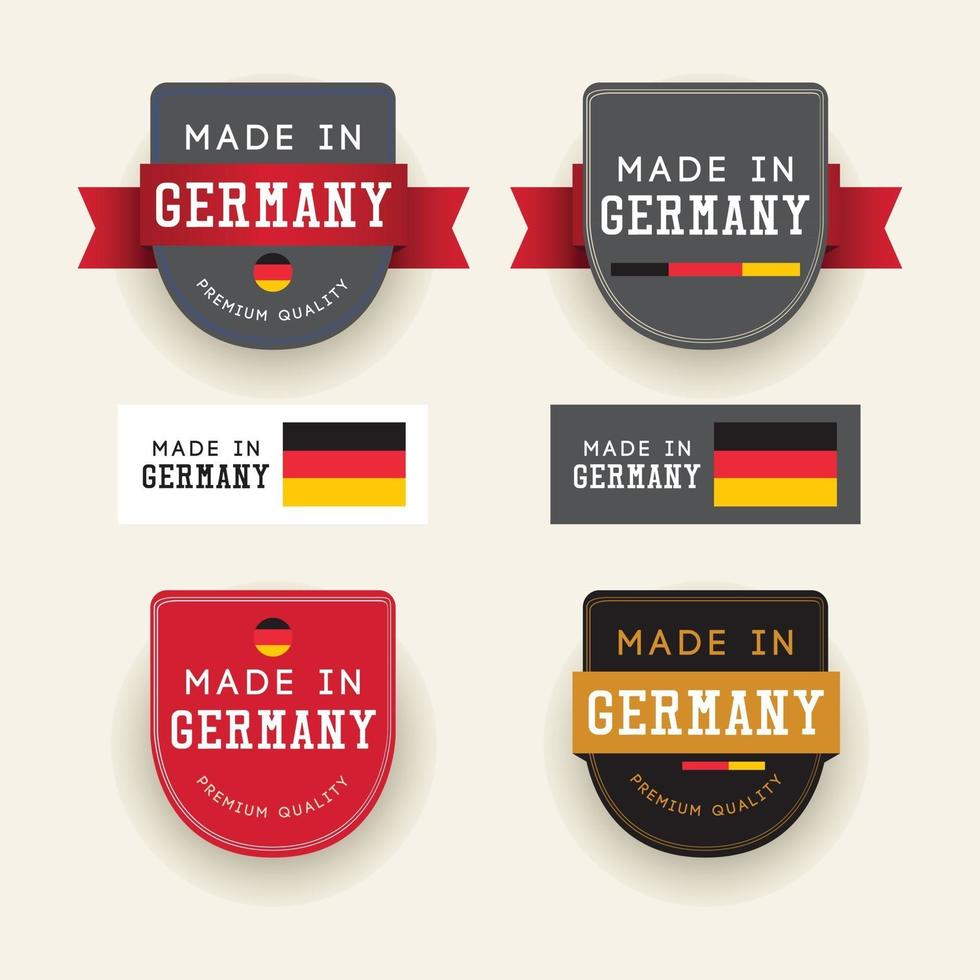 Made in Germany badge label vector template.