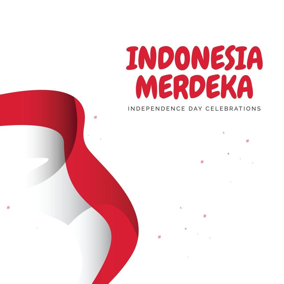 Indonesia independence day banners template. vector