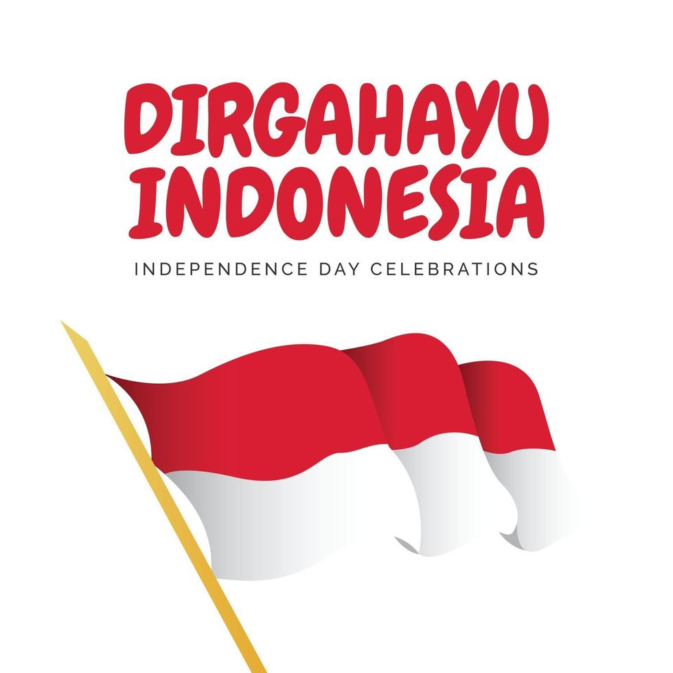 Plantilla de banners del día de la independencia de Indonesia. vector