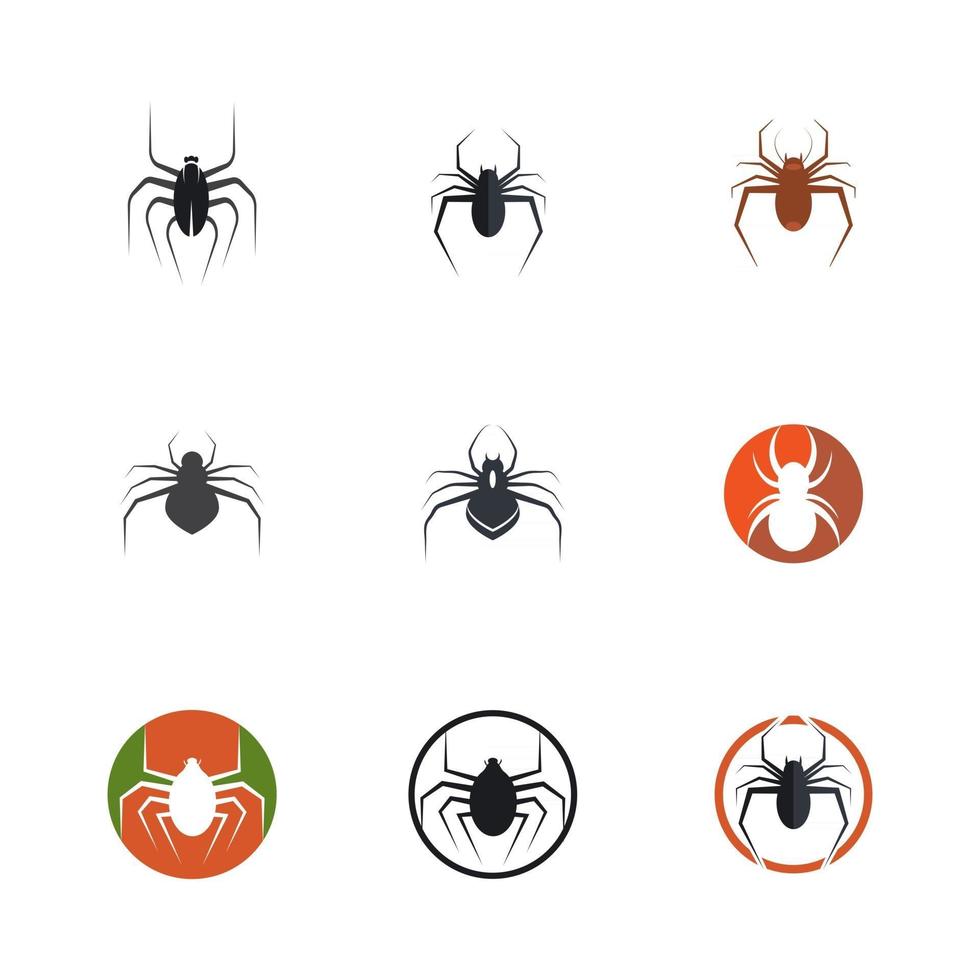 logo de ilustracion de araña vector