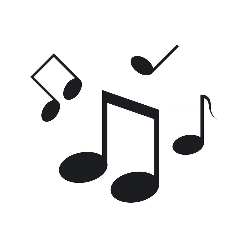 Music note icon vector