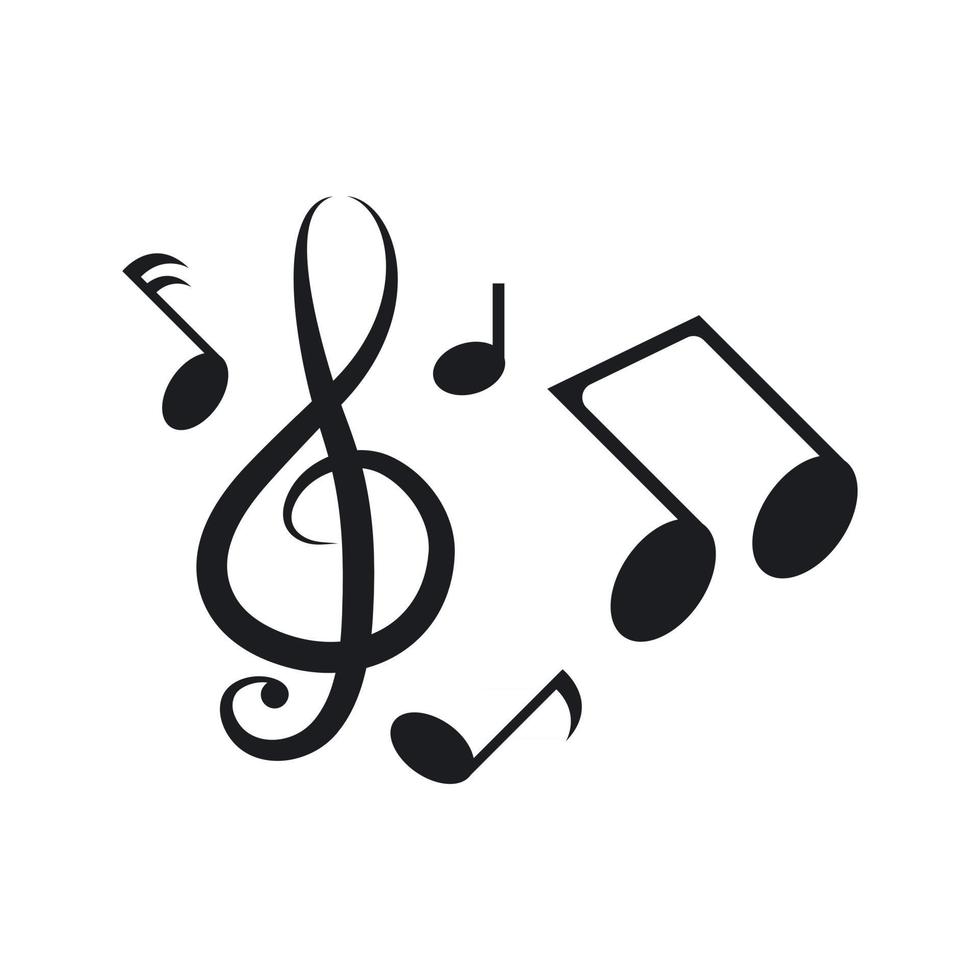 Music note icon vector