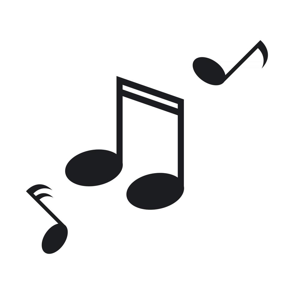 Music note icon vector