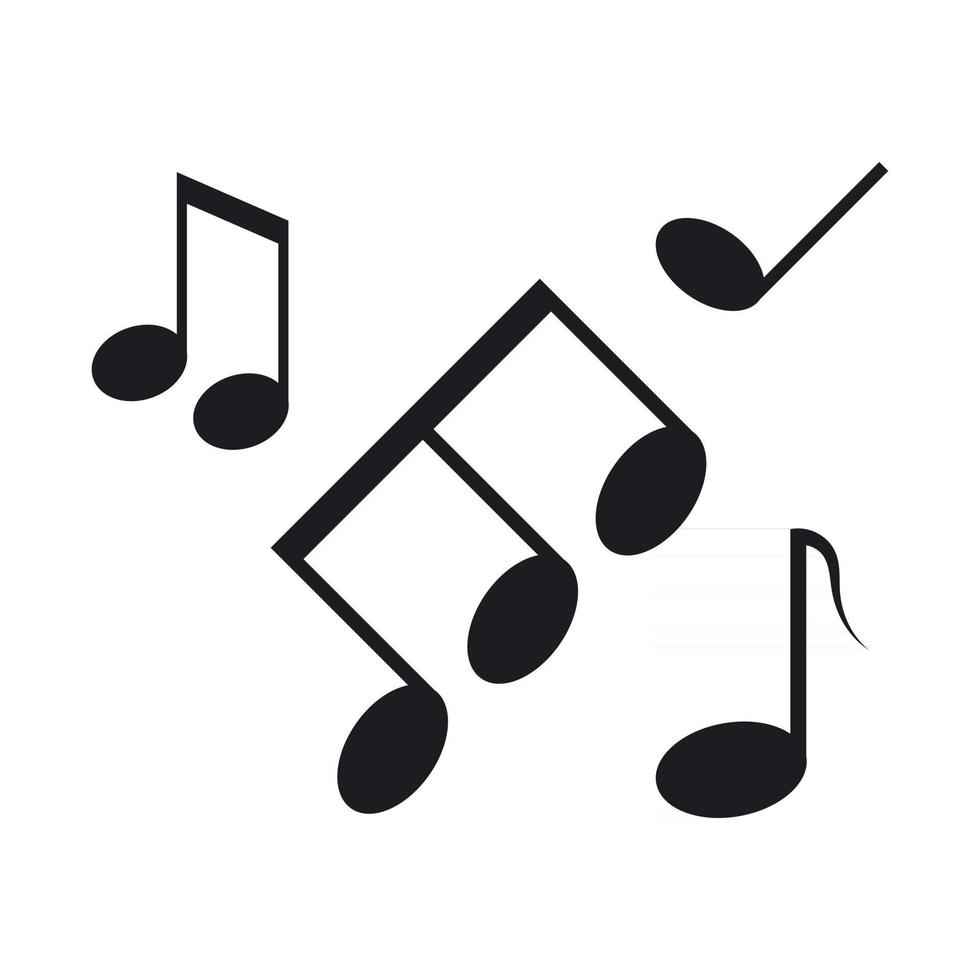 Music note icon vector