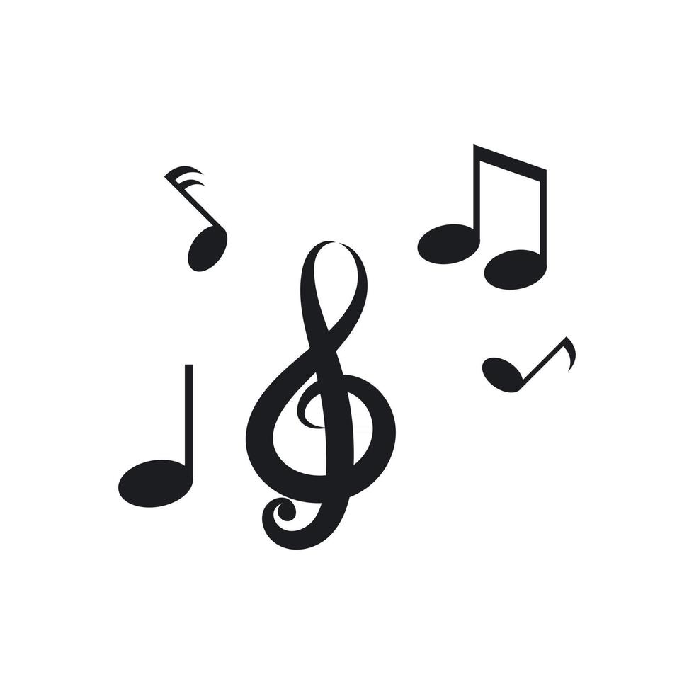 Music note icon vector