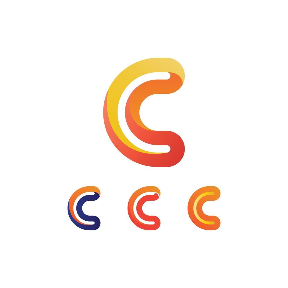 C logo for Vitamin and font C letter Identity and design business vector