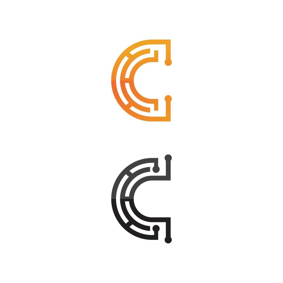 C logo for Vitamin and font C letter Identity and design business vector