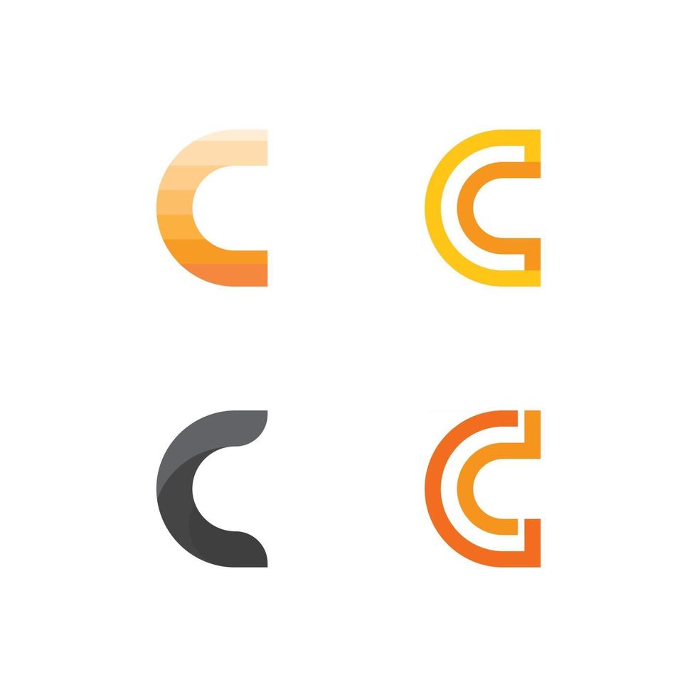 c logo para vitamina y fuente c carta identidad y diseño de negocios vector