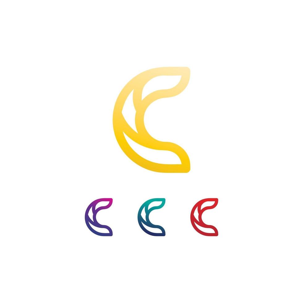 C logo for Vitamin and font C letter Identity and design business vector