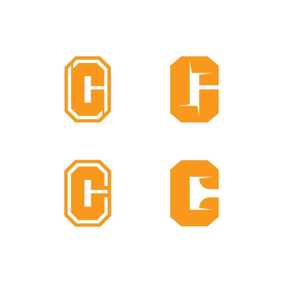 c logo para vitamina y fuente c carta identidad y diseño de negocios vector