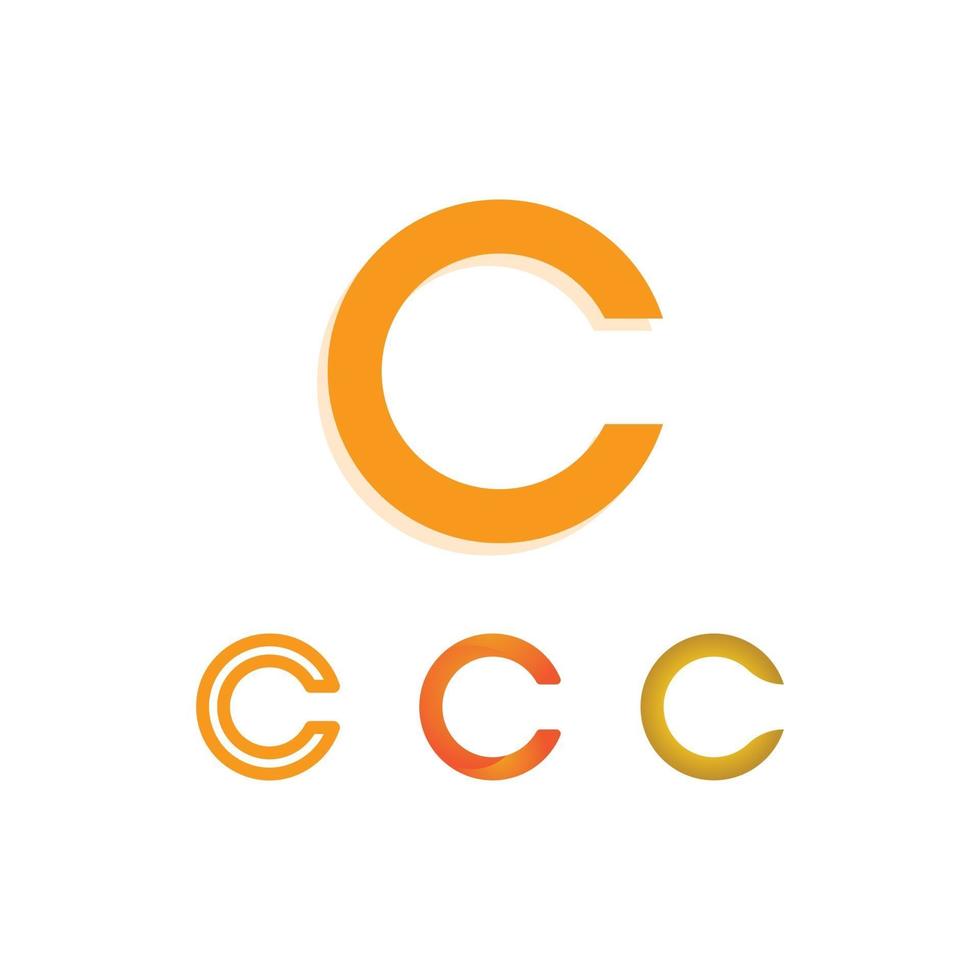 c logo para vitamina y fuente c carta identidad y diseño de negocios vector