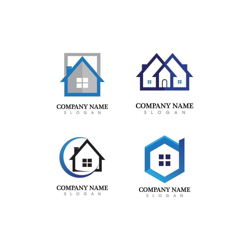 Real estate and home buildings vector logo icons template