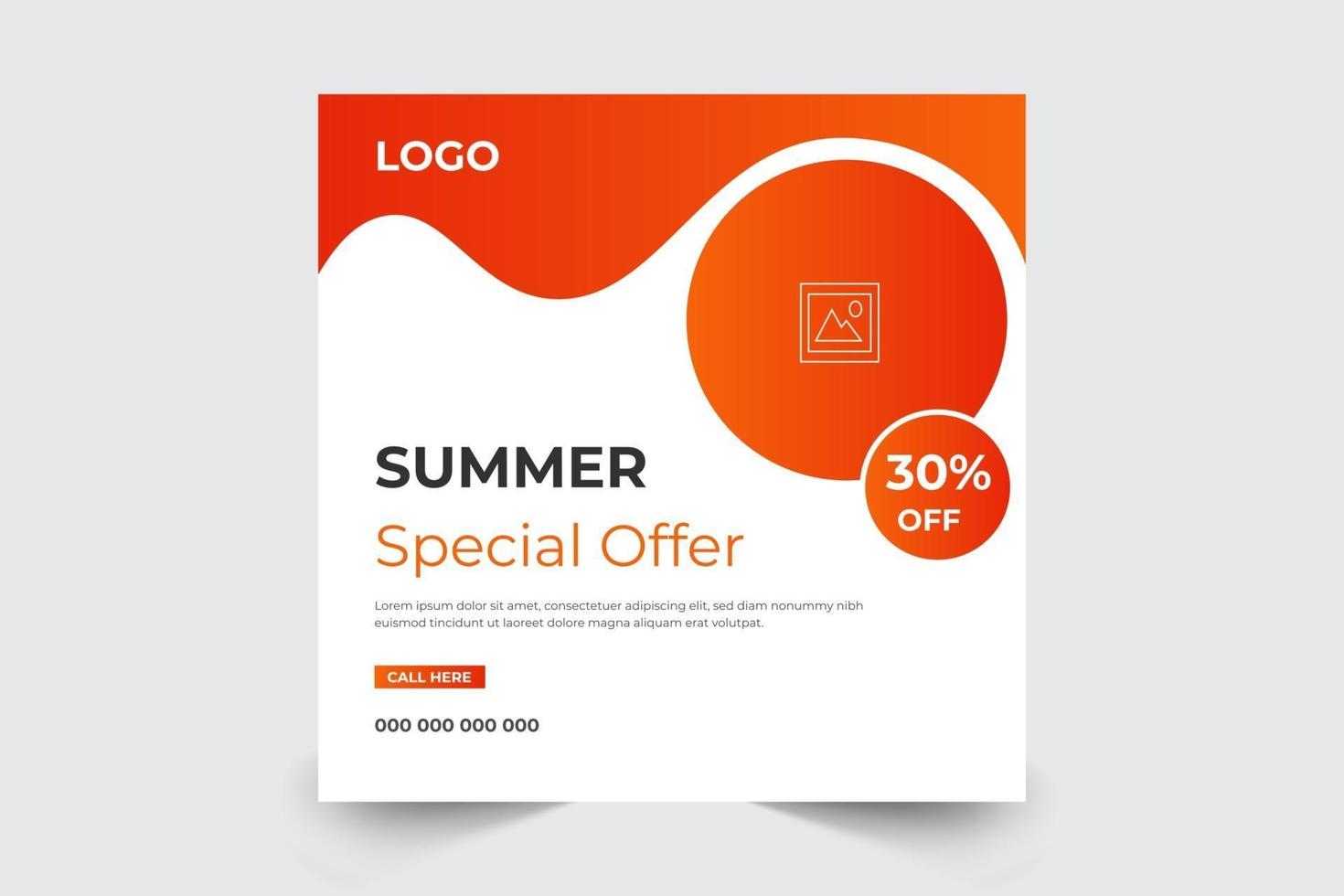 Summer Promotional Banner Banner. Special Offer Sale Banner Template vector