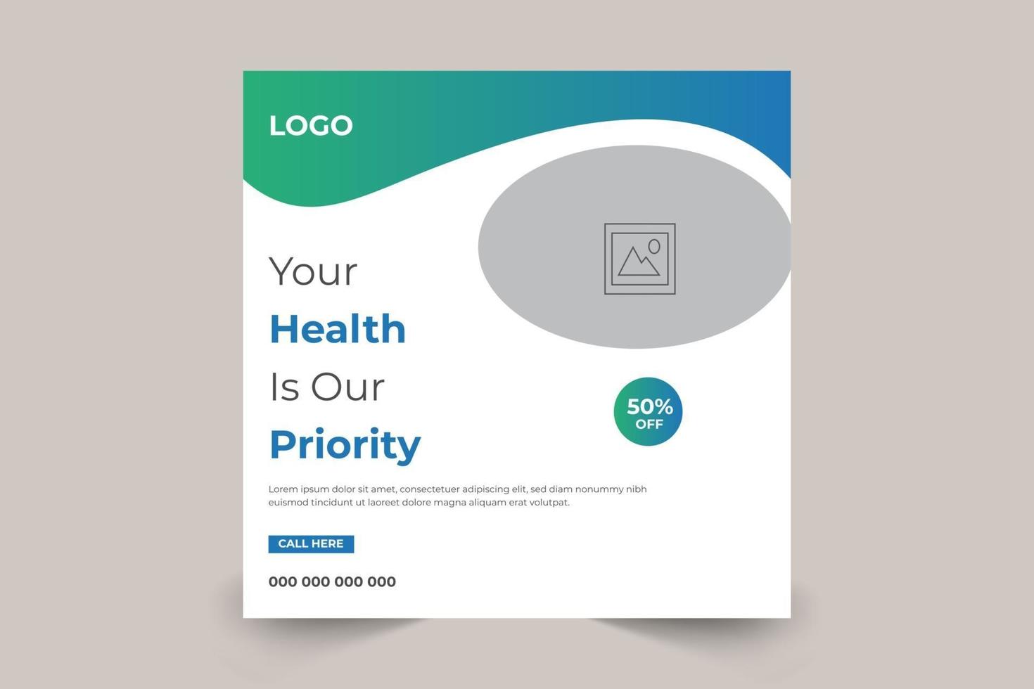 Creative Style Medical Banner Design vector