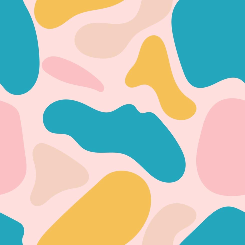 Colorful Abstract Liquid Shapes Seamless Repeat Pattern vector