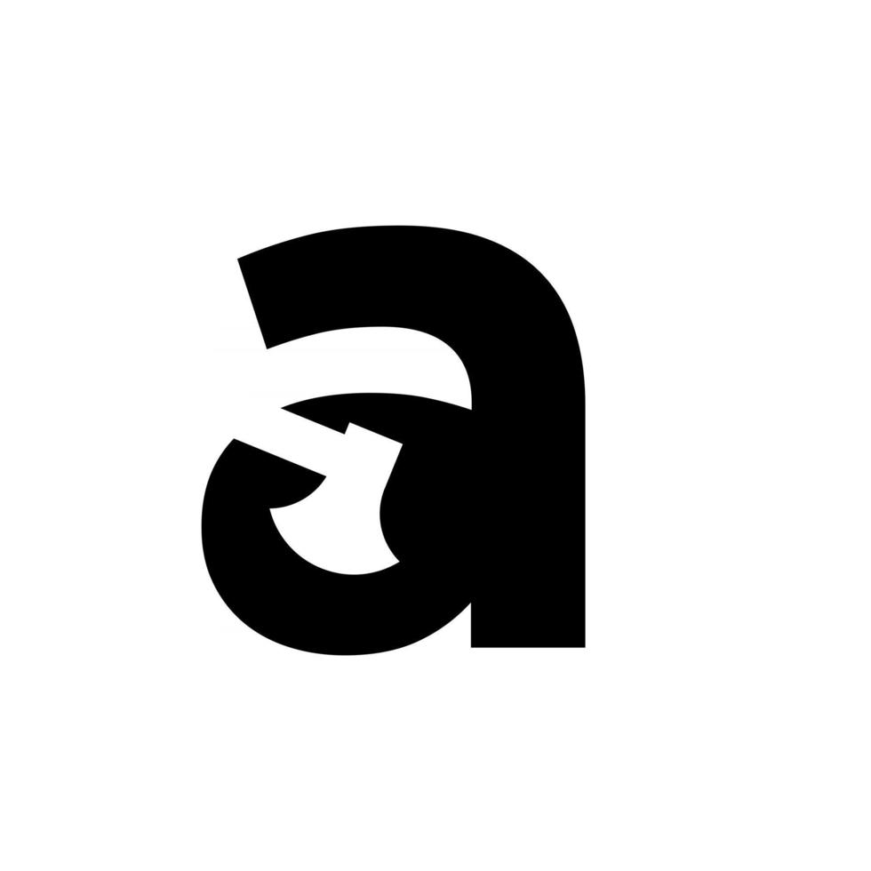 Letra a con vector de plantilla de concepto de logotipo inicial de ax