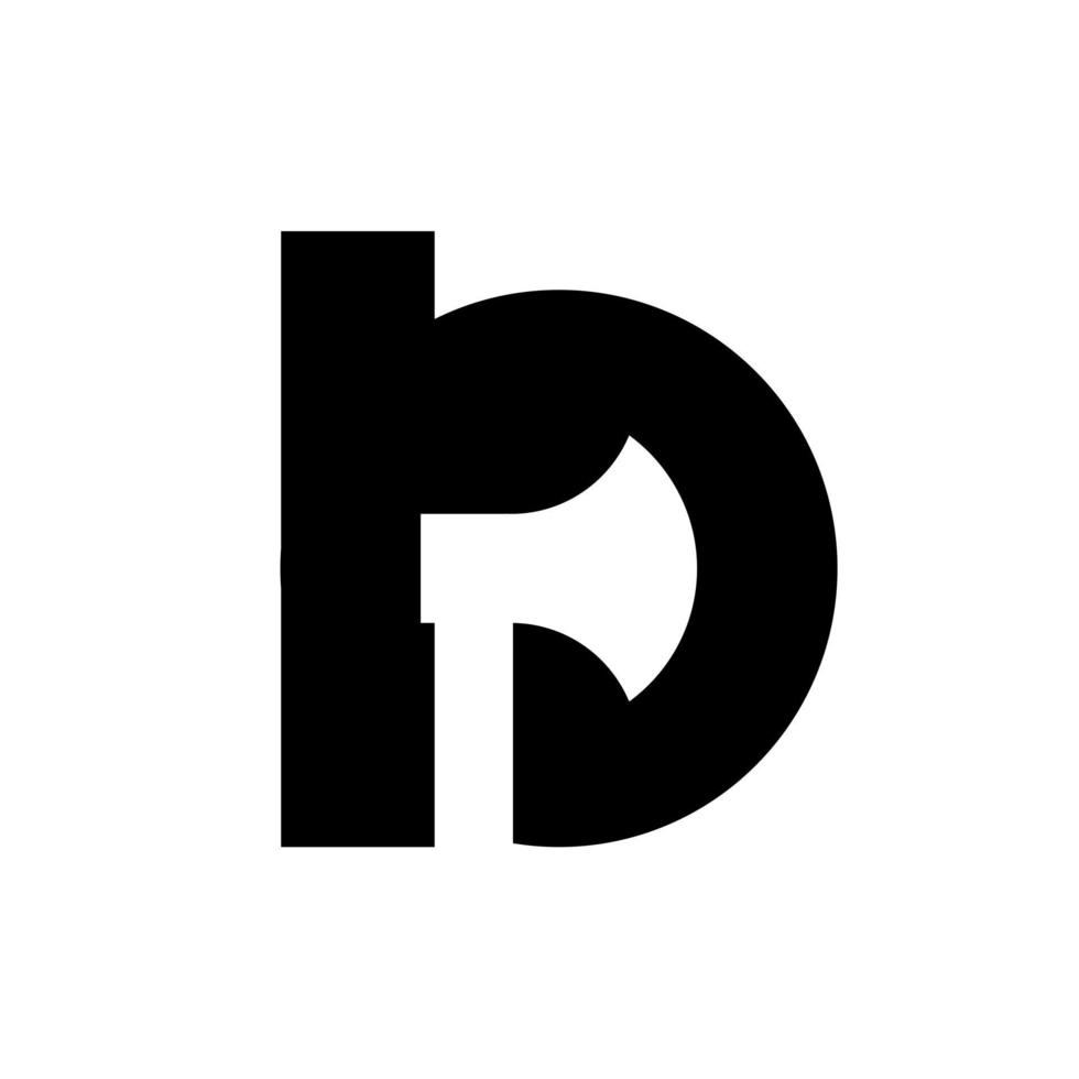 Letra b con concepto de logotipo inicial ax vector