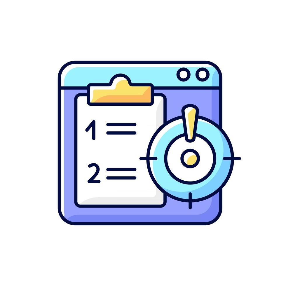 Priority task RGB color icon vector