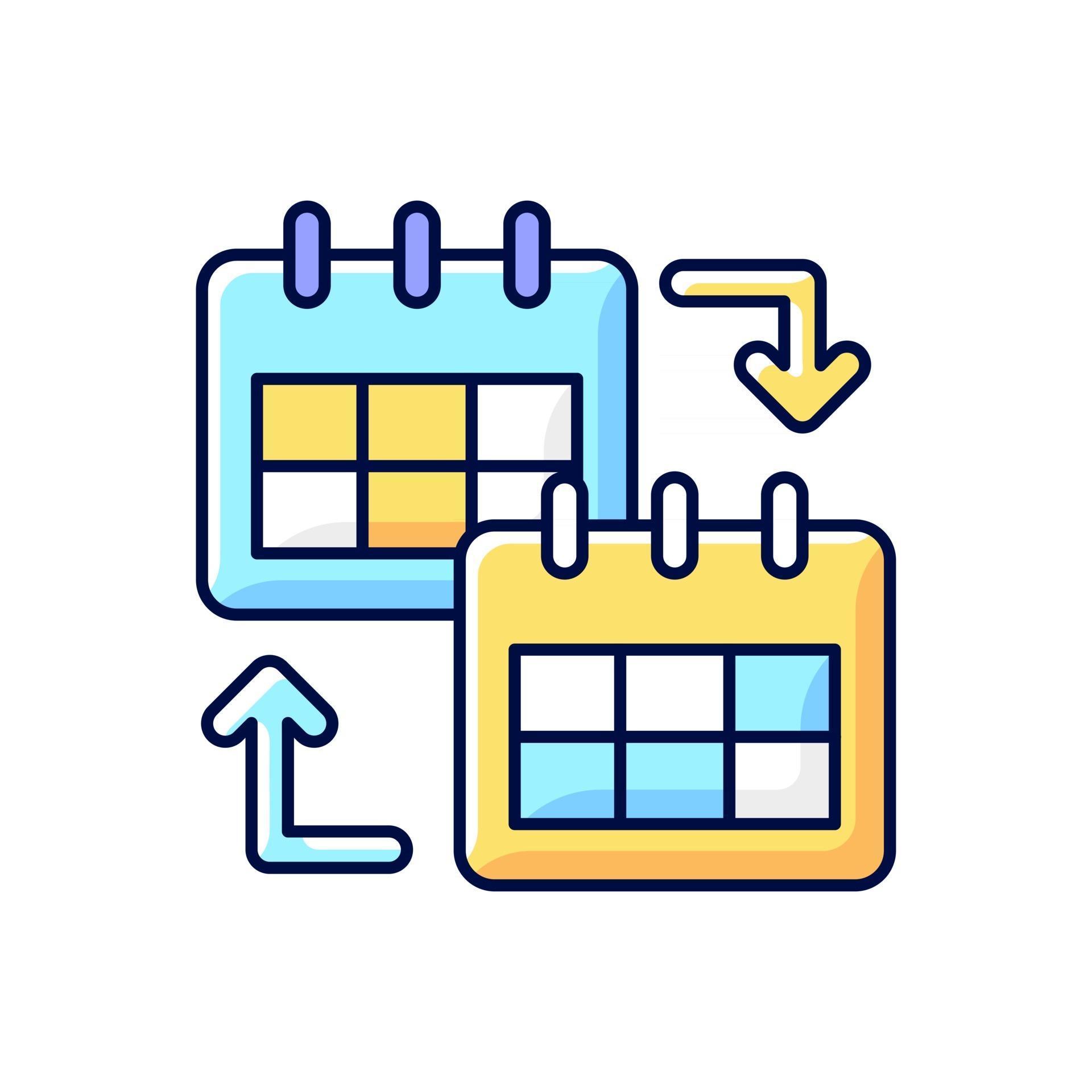 Calendar sharing RGB color icon 2997047 Vector Art at Vecteezy