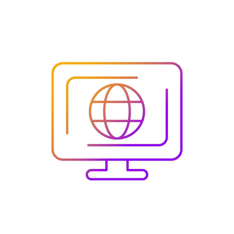 Cyberspace gradient linear vector icon