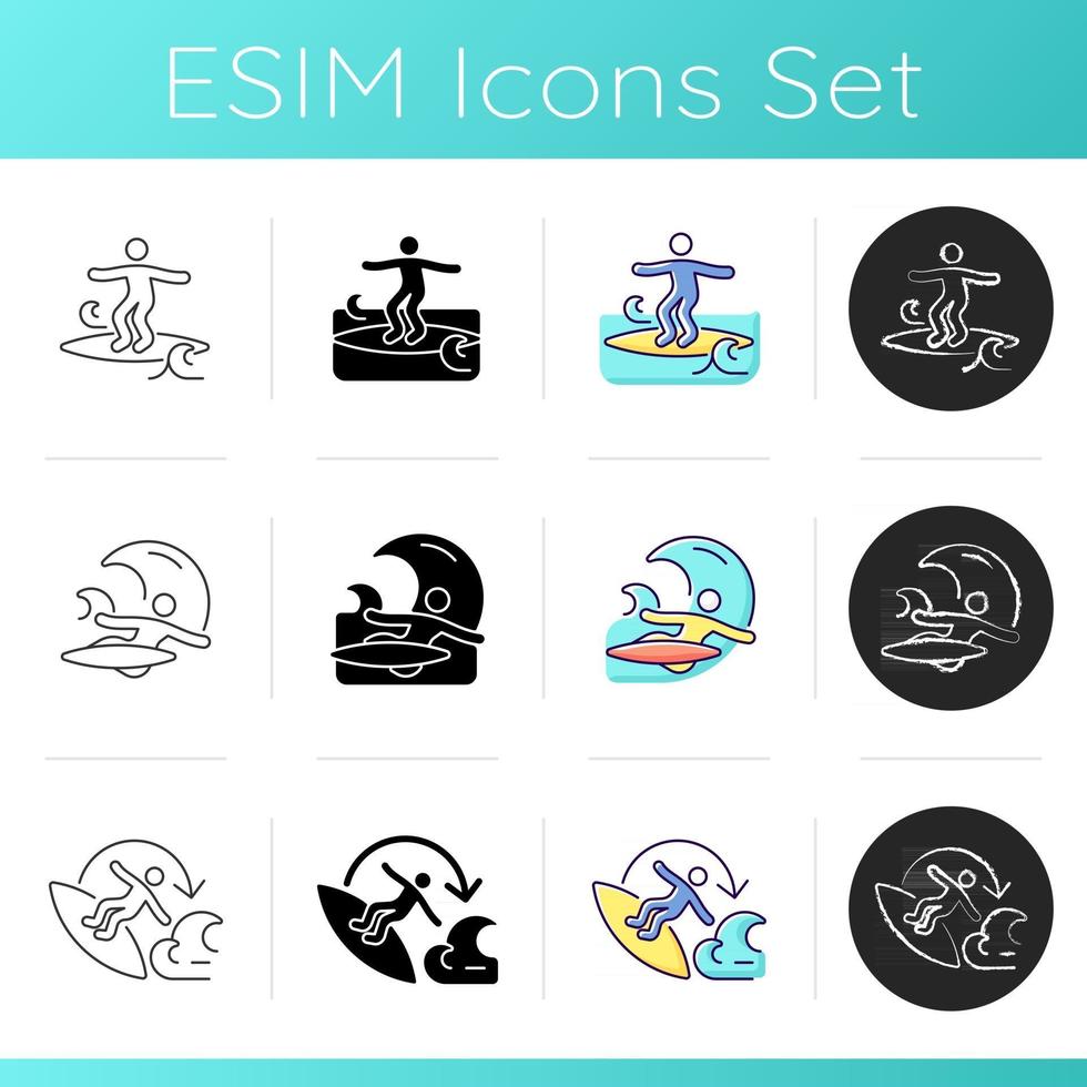 conjunto de iconos de actividades acuáticas vector