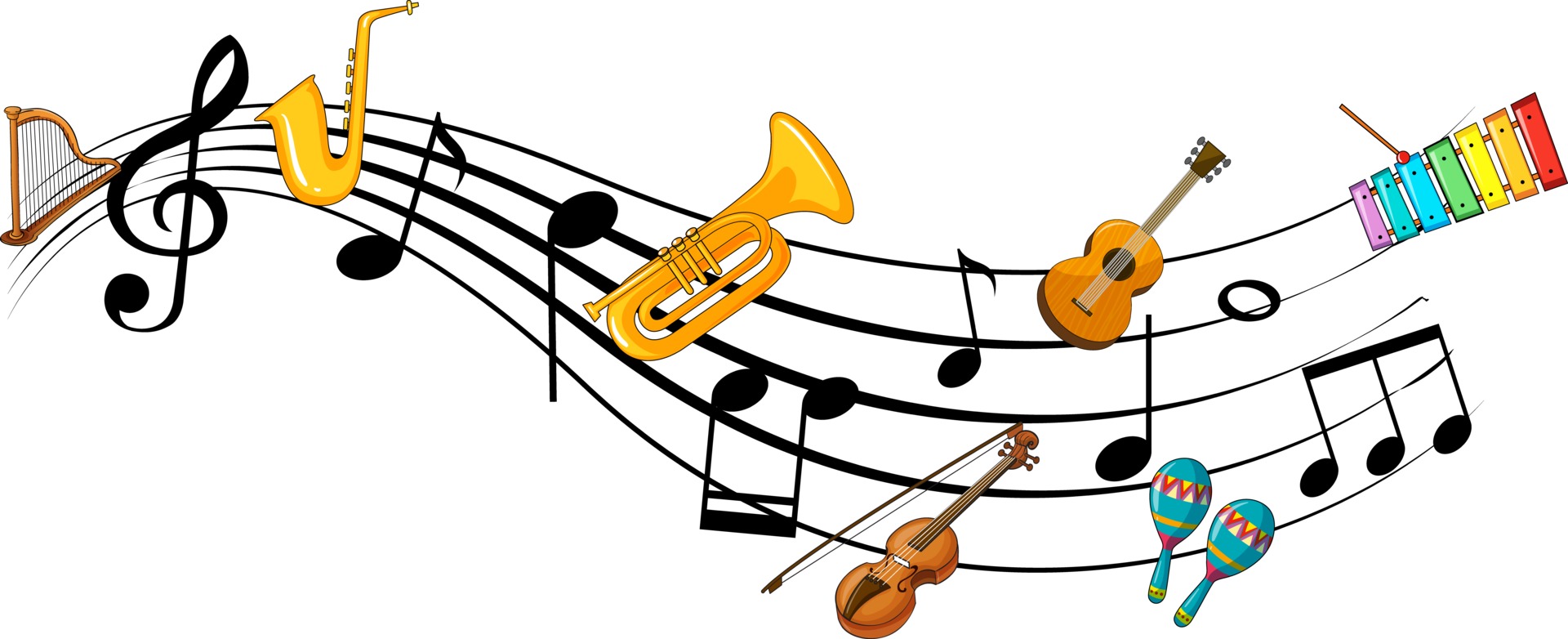Musical melody symbols with many doodle kids cartoon character 2997337  Vector Art at Vecteezy