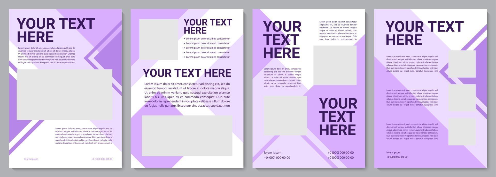 Purple creative brochure template vector