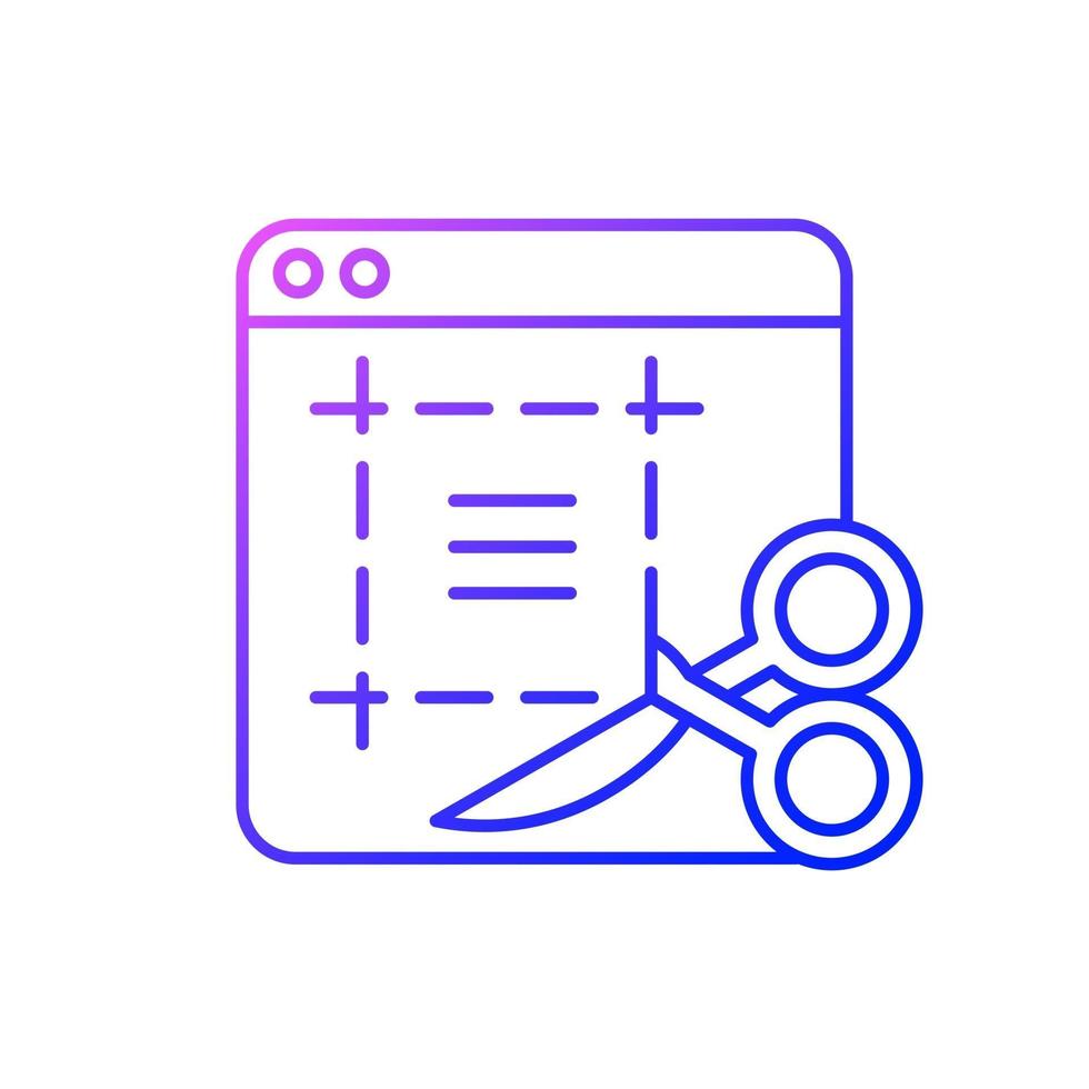 Screen sampling gradient linear vector icon