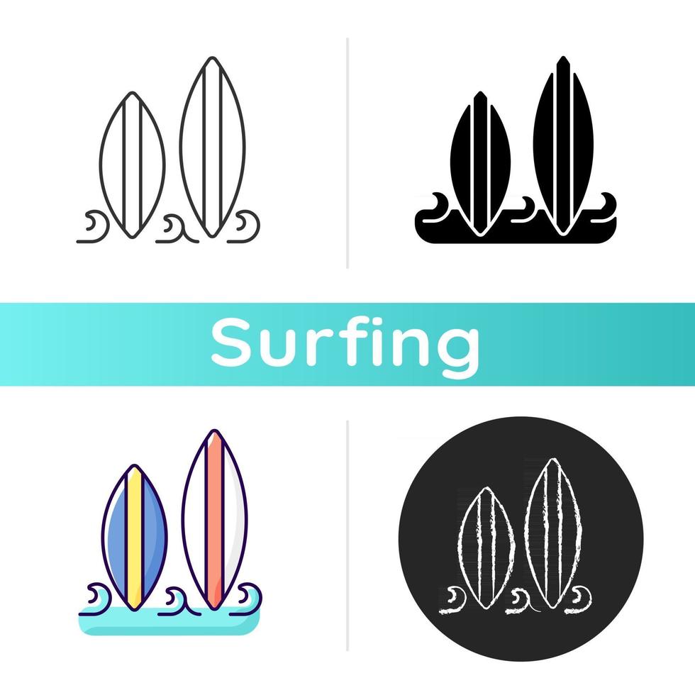 icono de vector de tabla de surf