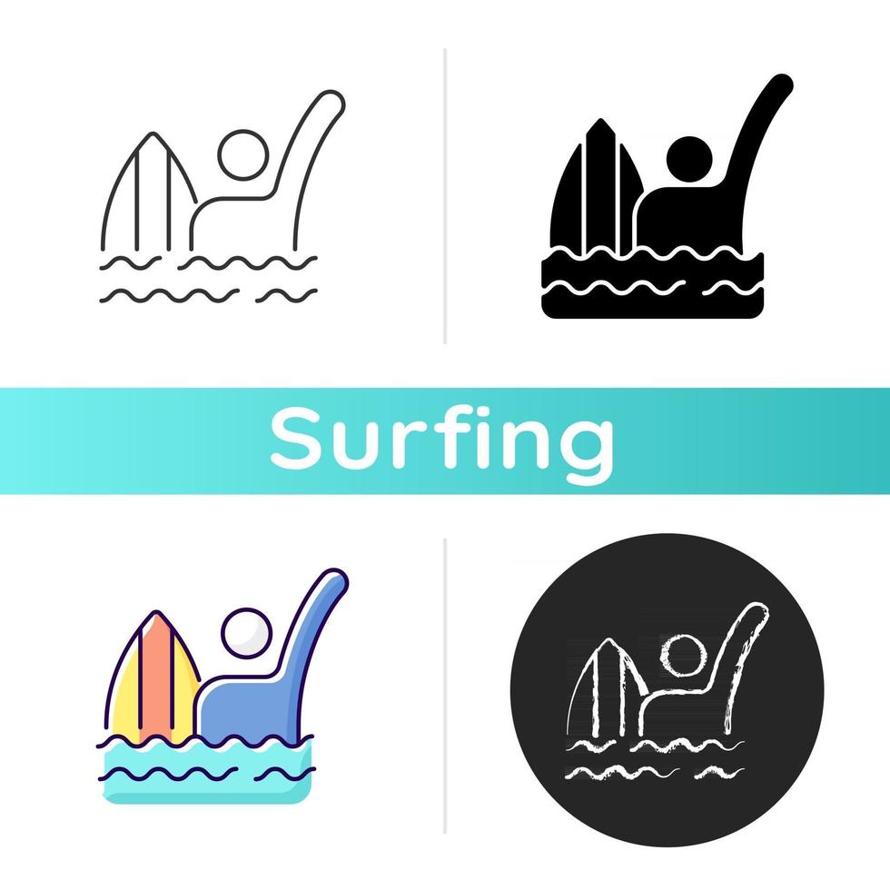 Emergency signal for drowning icon vector