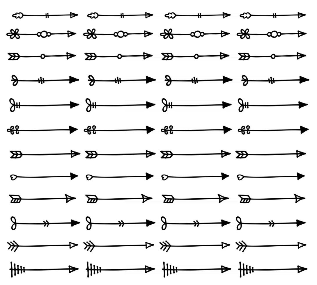 divisores de decoraciones de flecha vector