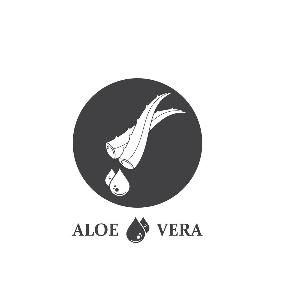 Aloevera logo icono diseño ilustración vectorial vector