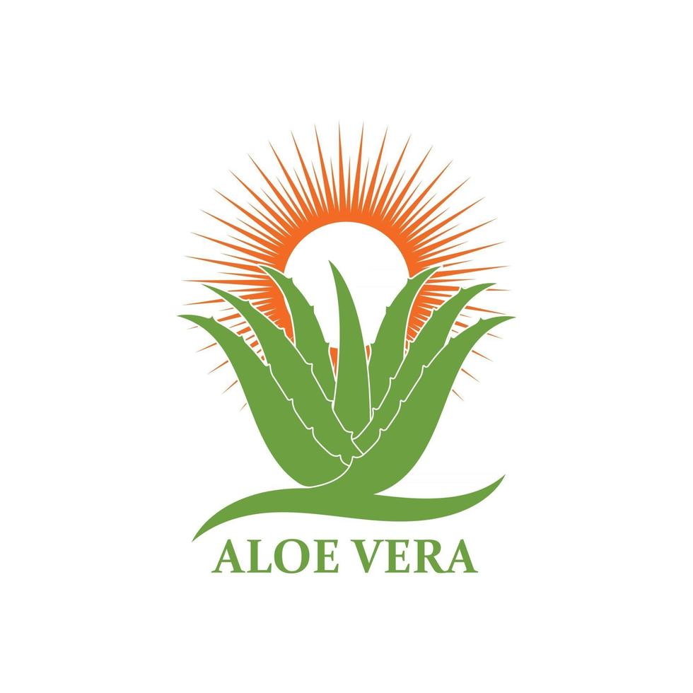 Aloevera logo icono diseño ilustración vectorial vector